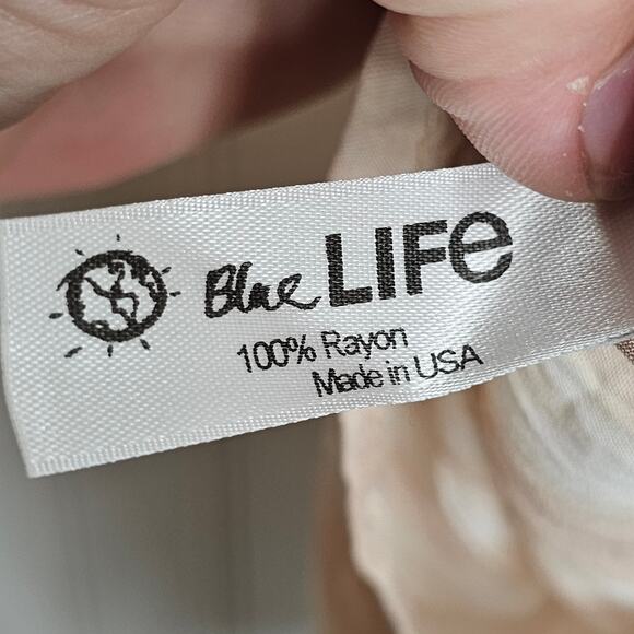 Blue Life Wild and Free Romper Size XS Sand Tie-Dye Rayon Beach Vacation Boho - Picture 6 of 8